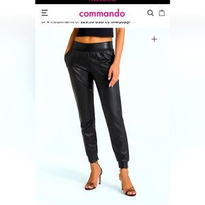 Commando faux leather joggers, size XS
